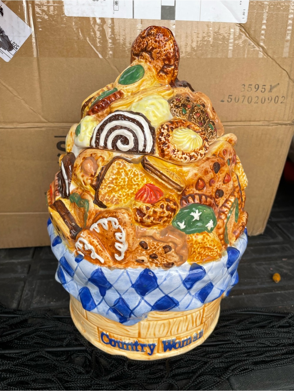 Cardinal, Inc. Handpainted Ceramic country women Cookie Jar
